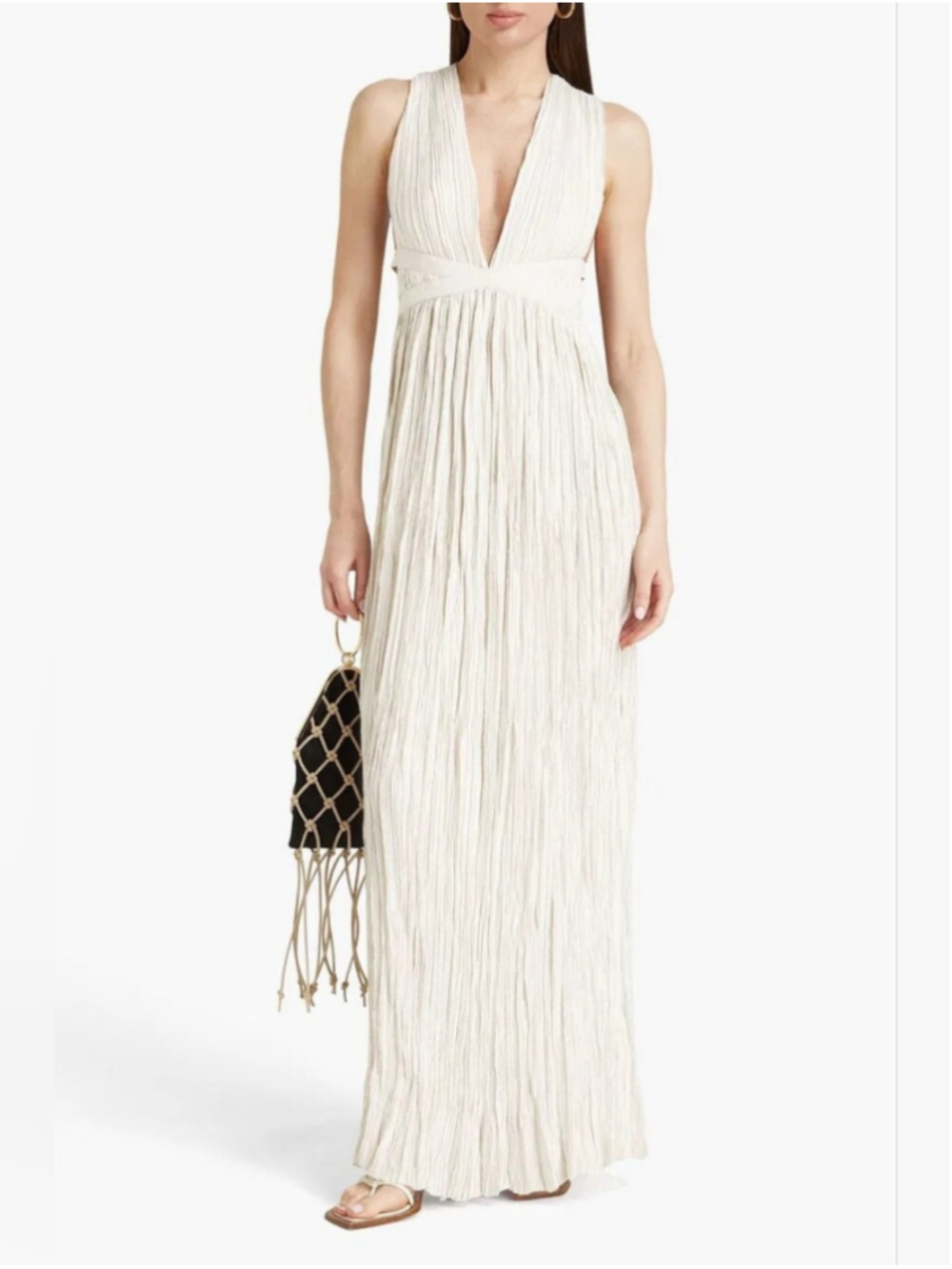 Ulla Johnson Mona Plissé-Satin Gown size 0 BNWT